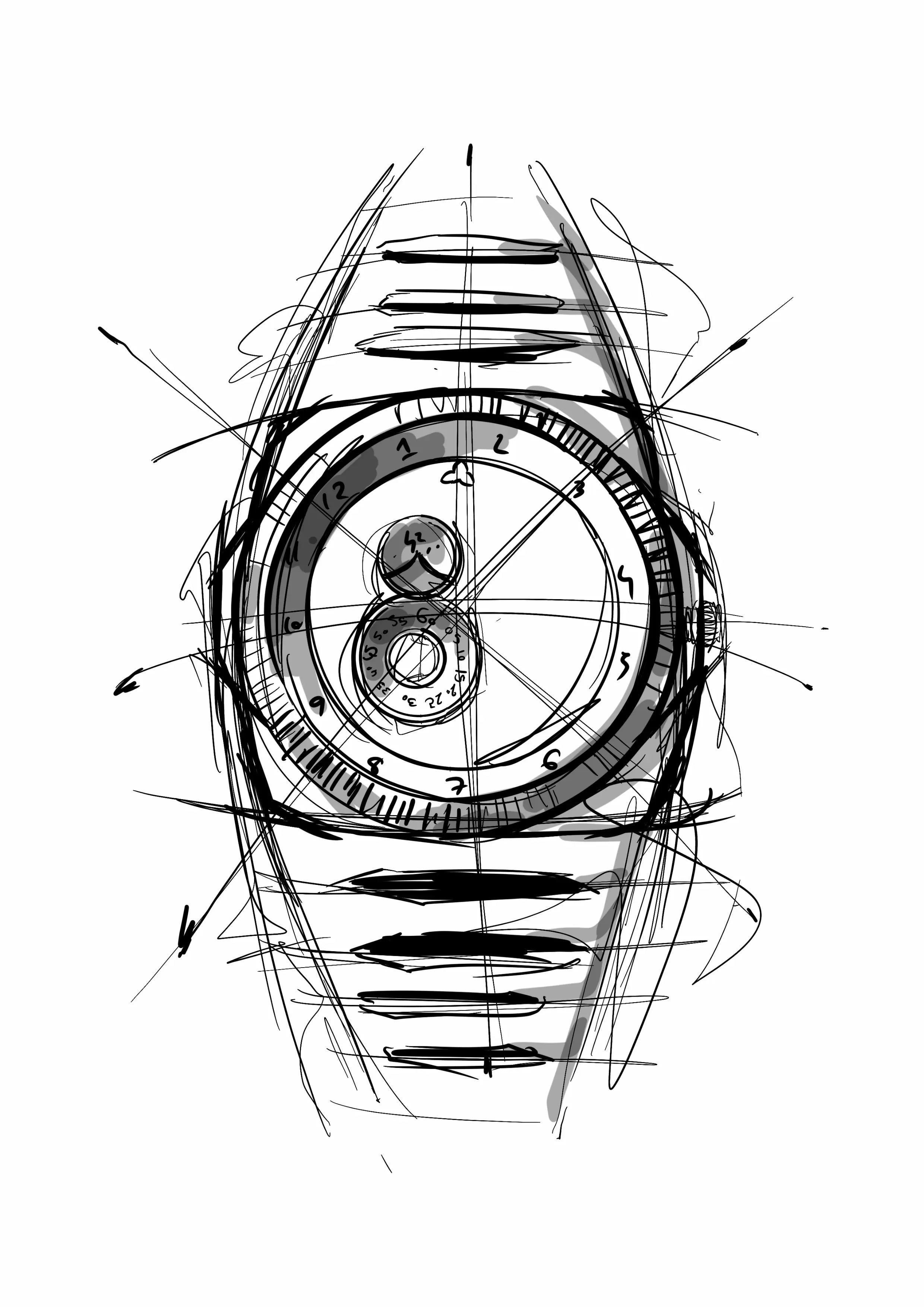 trilobe trente deux watch sketches