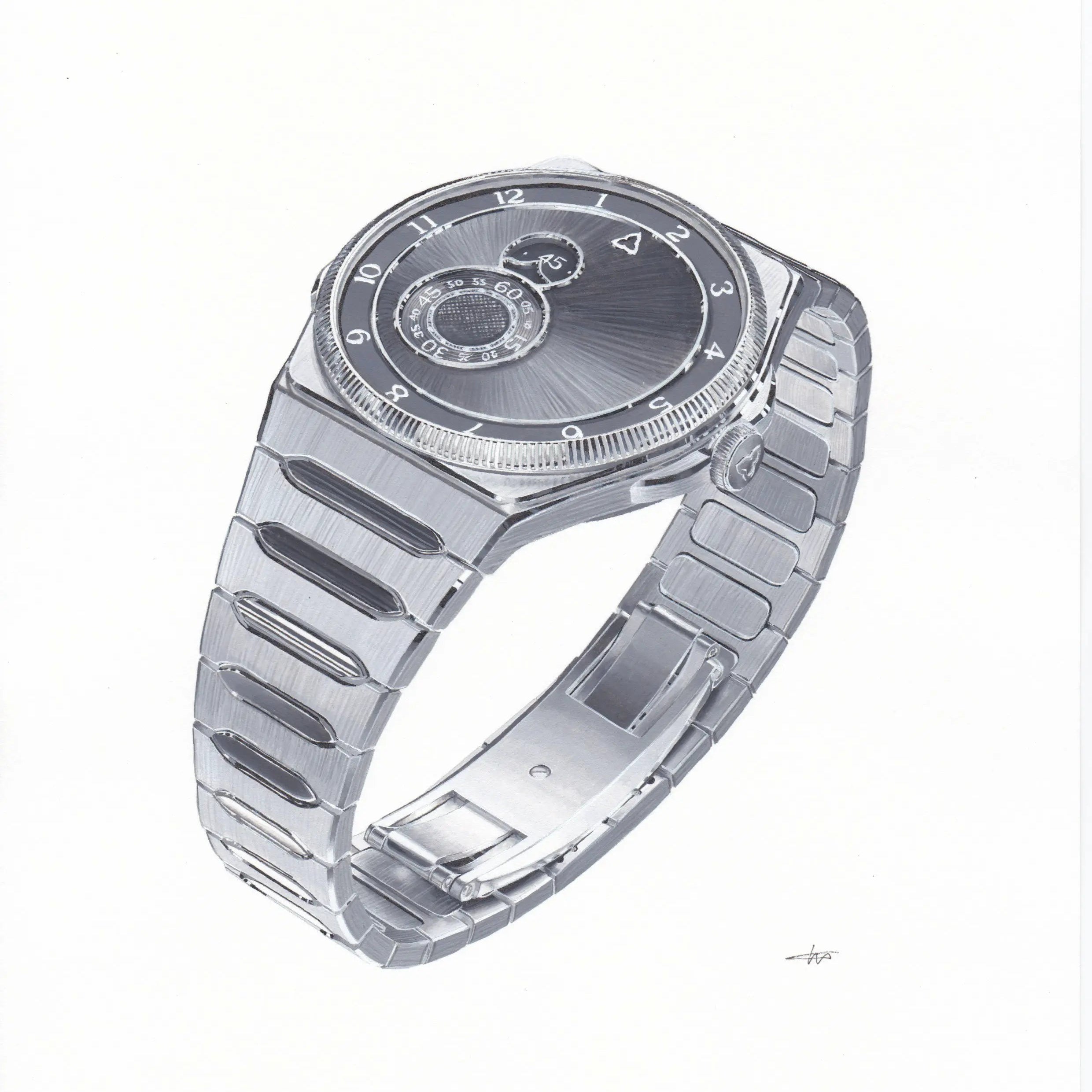 drawing trilobe trente deux sunray grey
