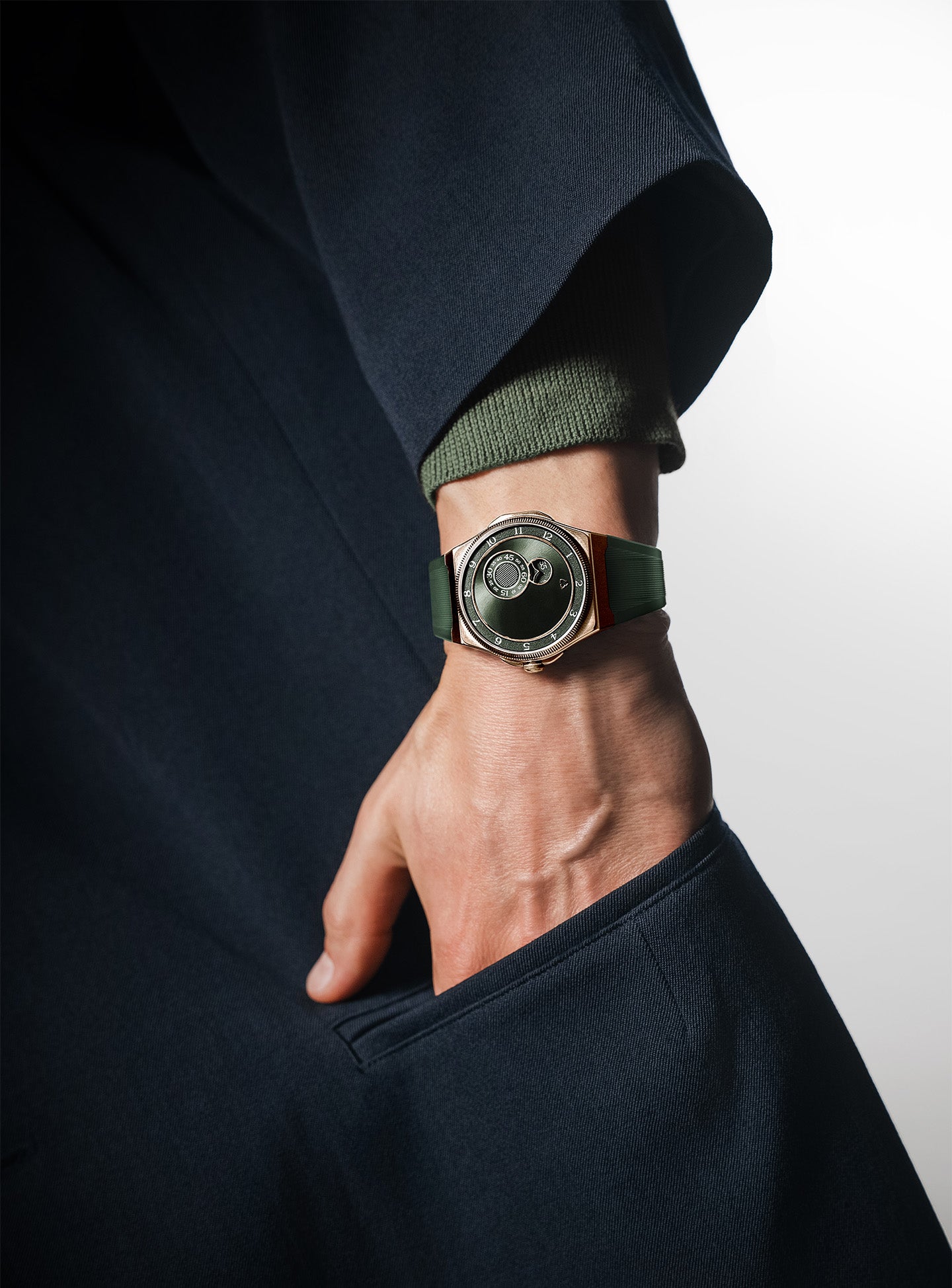 trente-deux sunray green rose gold case